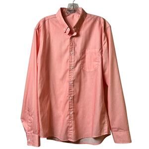 Coofandy Long Sleeve Button Front Shirt in Peach M (2711)